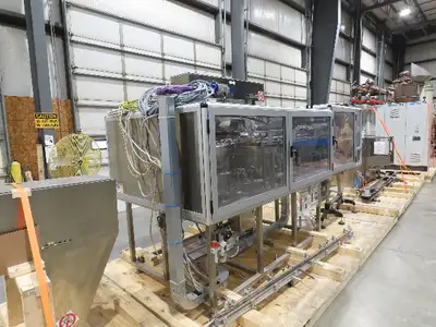 Coster CAP300 Cap Placing Line Aerosol Bottle Capper & Sorter with Feed Hopper