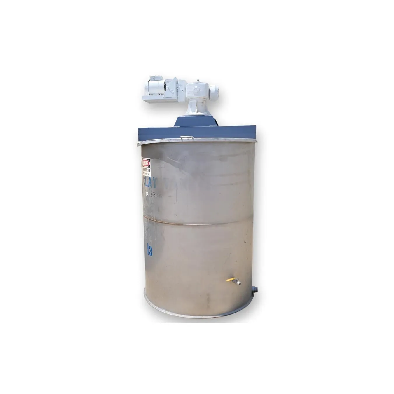 Used Industrial Air 475 Gallon Stainless Steel Tank w/ Agitator