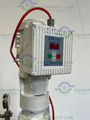 USED DCI 125 L STAINLESS STEEL JACKETED TULIP PRESSURIZED REACTOR W/ 1/2 HP MOTOR