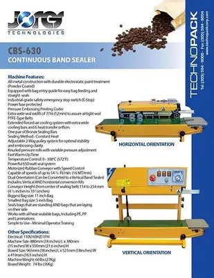 APOLO CONTINUOUS BAND SEALER, MODEL CBS-630