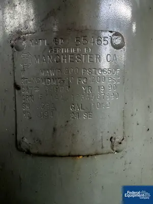 USED 1990 Myers 7.5 HP Myers Dual Shaft Vacuum Mixer, Model OOV550A-5-7.5, S/S
