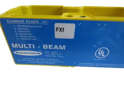 NEW BANNER ENGINEERING SBFX1 SCANNER BLOCK 16652