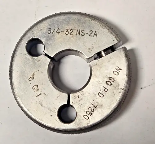 Gauge BORE RING 3/4-32 NS-2A NO GO .7250 Thread Plug Gage