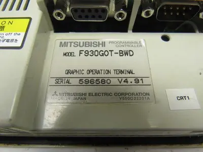 Mitsubishi F930G0T-BWD Programable Controller Graphic Operation Terminal V4.91