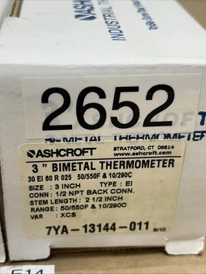 NEW ASHCROFT 30EI60R025