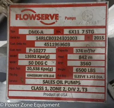 NEW FLOWSERVE 6X11 DMX-A