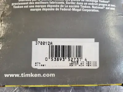 NEW TIMKEN 370012A