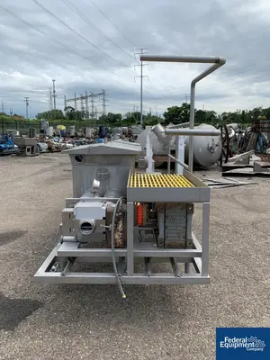 USED APV 10" x 90" APV Discharge Screw Conveyor, S/S, 20 HP