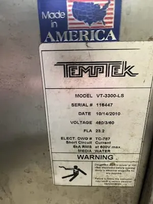 2016 TEMPTEK VT3300-LS THERMOLATOR | Machinery Network (8)