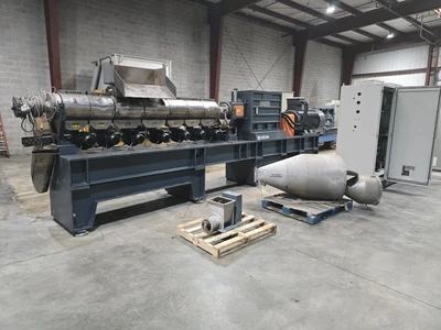 108 MM Useon(Nanjing) Co-Rotating Twin Screw Extruder, New In 2019