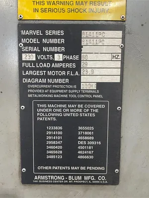 1996 ARMSTRONG-BLUM MANUFACTURING CO. 81AIIPC Saws | MD Equipment Services LLC (22)