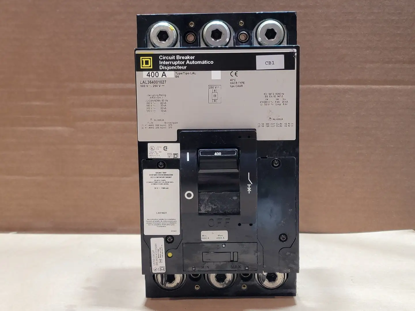 USED SQUARE D LAL364001027
