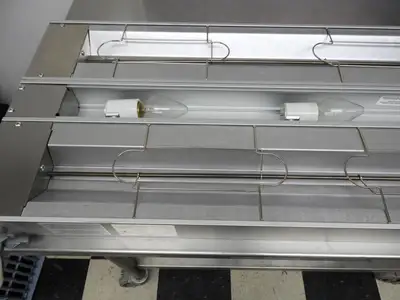 Used Hatco Used Hatco GRAL-48D6 48" Standard Watts Infrared Lighted Strip Warmer - Double Rod 240V Heat Lamps (Food) Illinois US | Falcon Restaurant Supply #1376471