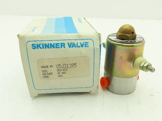 Honeywell Skinner V5J31395 Solenoid Valve 2-Way (NC) 24VDC 150 PSI 1/8" NPT V5
