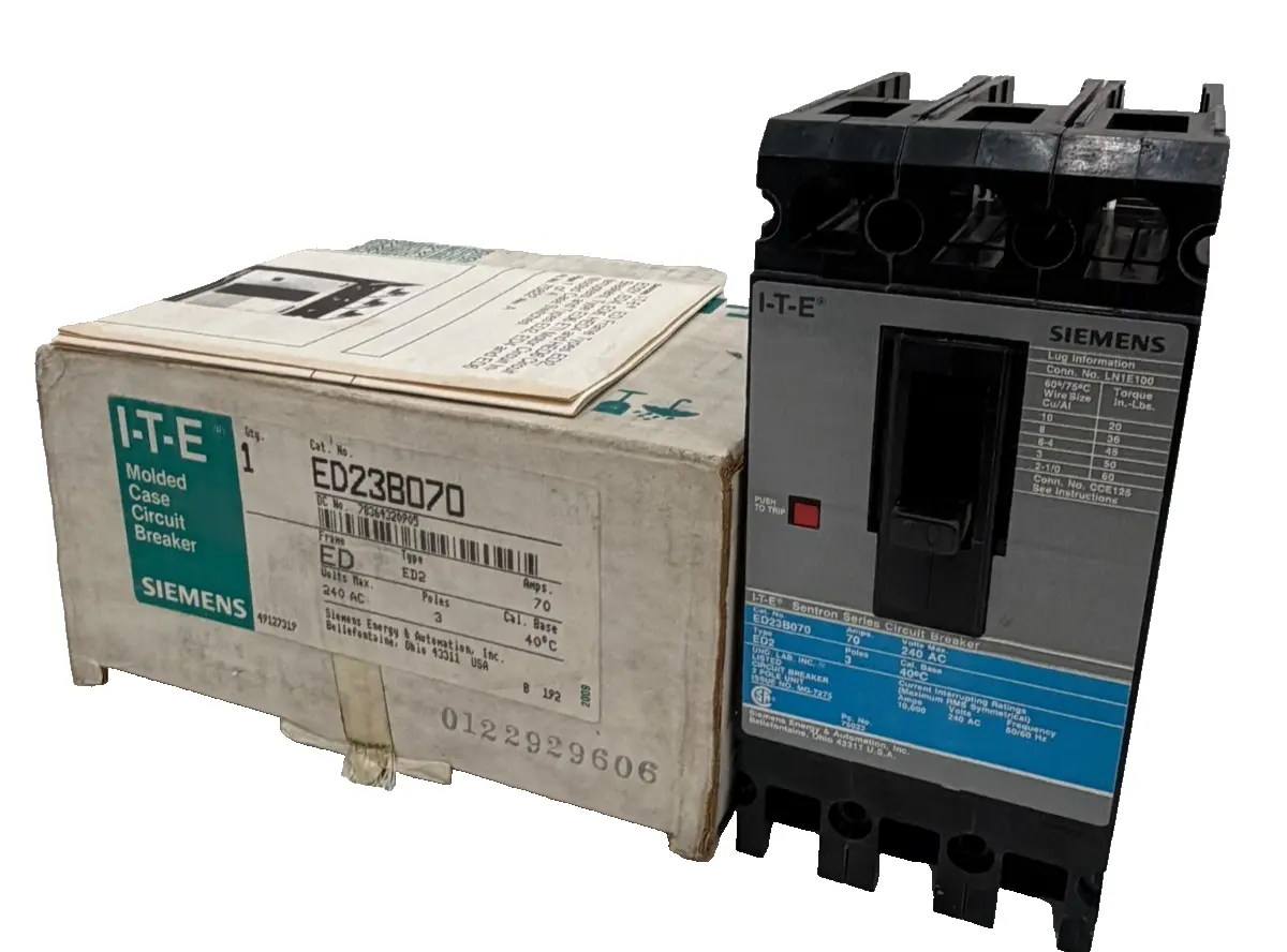 NEW SIEMENS ED23B070 CIRCUIT BREAKER 3 POLE 70 AMP 240V