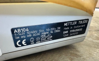 USED Mettler Toledo AB104