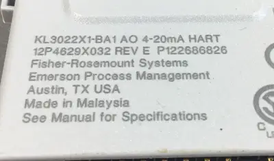 USED Emerson Delta V KL3022X1
