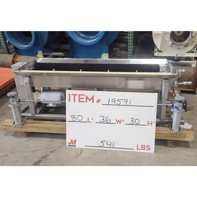 Used 1/2HP Motorized Sanitary Conveyor Belt Washing System - 54"W