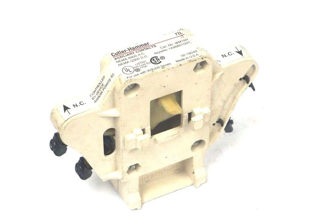 CUTLER-HAMMER WM16H AUXILIARY CONTACTS 1A96651G01