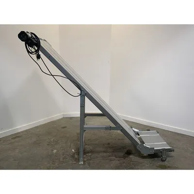 Used 22" Wide Stainless Steel Inclined Conveyor - No Belt [PART]