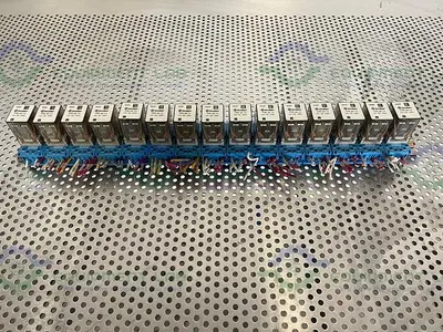 USED LOT OF 15 - FINDER 60.13 RELAY 250V, 10A W/ FINDER 90.112 SOCKET