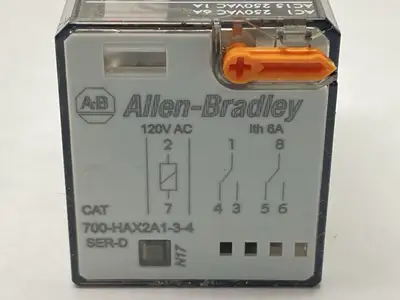 USED ALLEN-BRADLEY SER D PLUG-IN RELAY 6A 120VAC