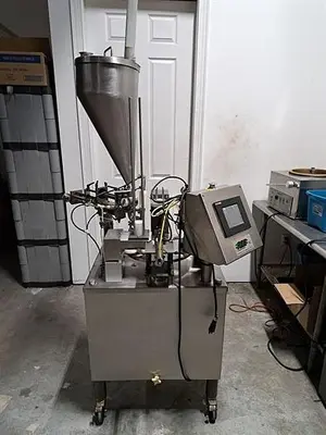 Quality Cup model QC-8 Rotary Cup Filler & Sealer