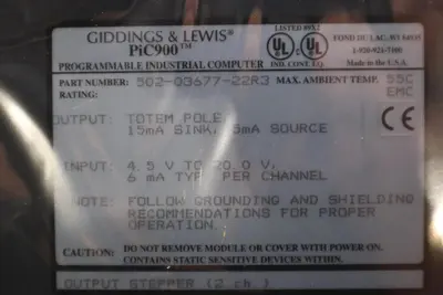 NEW Giddings & Lewis 502-03677-22R3 PiC900 Stepper Module STOCK 3799A