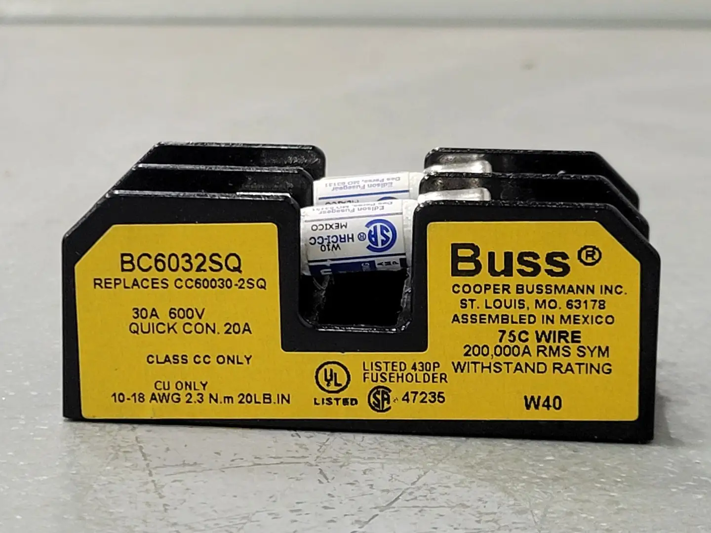 New | in-Stock BUSSMANN BC6032SQ Misc Electrical & Power Parts British Columbia CA | Lenmark #327962