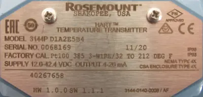 NEW ROSEMOUNT 3144PD1A2E5B4 TEMPERATURE TRANSMITTER