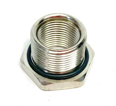 New | in-Stock HLS Thread Reducer Fitting, Nickel Plated Brass Arbors & Adapters Michigan US | Maverick Industrial Sales #1400039