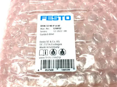 New | in-Stock FESTO GUIDED DRIVE CYLINDER 40MM STROKE 32MM BORE Pneumatic Cylinders | Maverick Industrial Sales #1111888