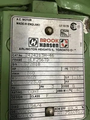 USED BROOK HANSEN 2424213H-46