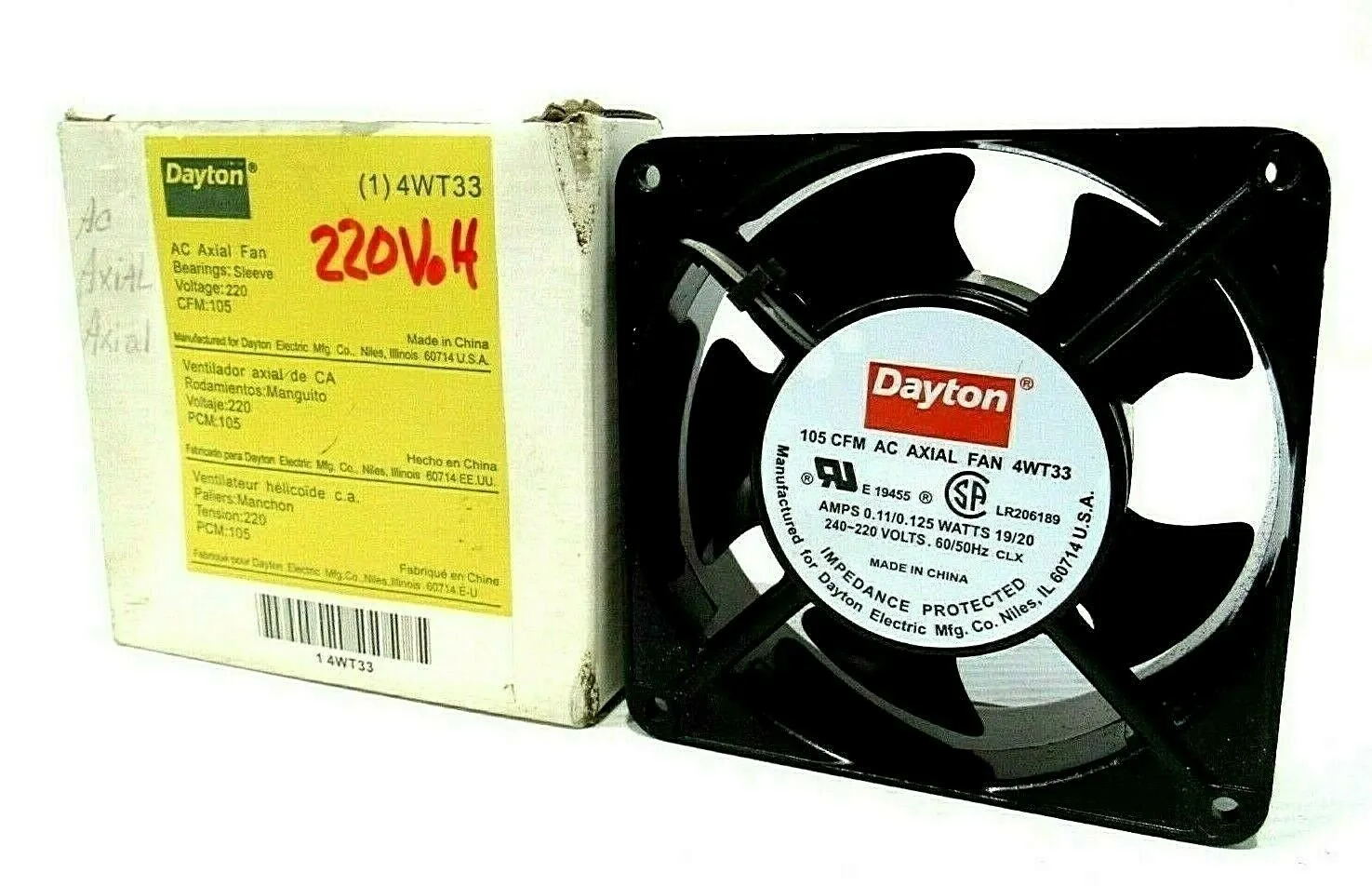 NEW DAYTON 4WT33 AXIAL FAN