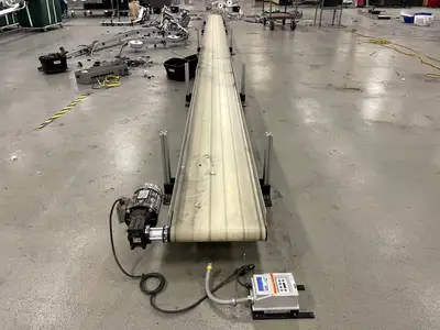 Used DORNER 18" WIDE BELT CONVEYOR, 38-FEET LONG Belts | Maverick Industrial Sales #1107547