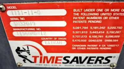 TIMESAVER 1111-11-0 Misc Grinders (Chucking, Form, Profile, Thread) | Mohawk Machinery (5)