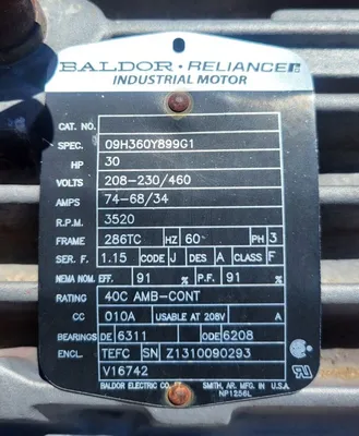 USED BALDOR 30 HP