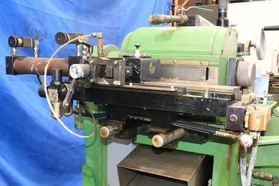 GLEBAR MODEL TF-9DHD  "MADE IN USA" CENTERLESS GRINDER
 PROGRAMMABLE BY TOUCHSCREEN CONTROL,
    AUTO INFEED & THRUFEED