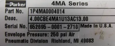 NEW PARKER 1P4MA0004014 CYLINDER 4.00CBE4MA1U13AC13.00