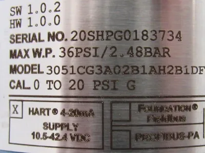 NEW EMERSON 3051CG3A02B1AH2B1DF PRESSURE TRANSMITTER
