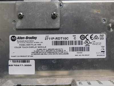 Allen Bradley 2711P-T10C4A1 PanelView Plus 1000 Assembled Terminal Ser A Used