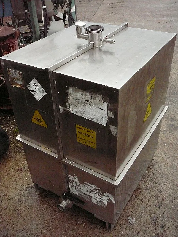 500 Litre Stainless Steel Rectangular Storage Tank 700mm x 800mm Long
