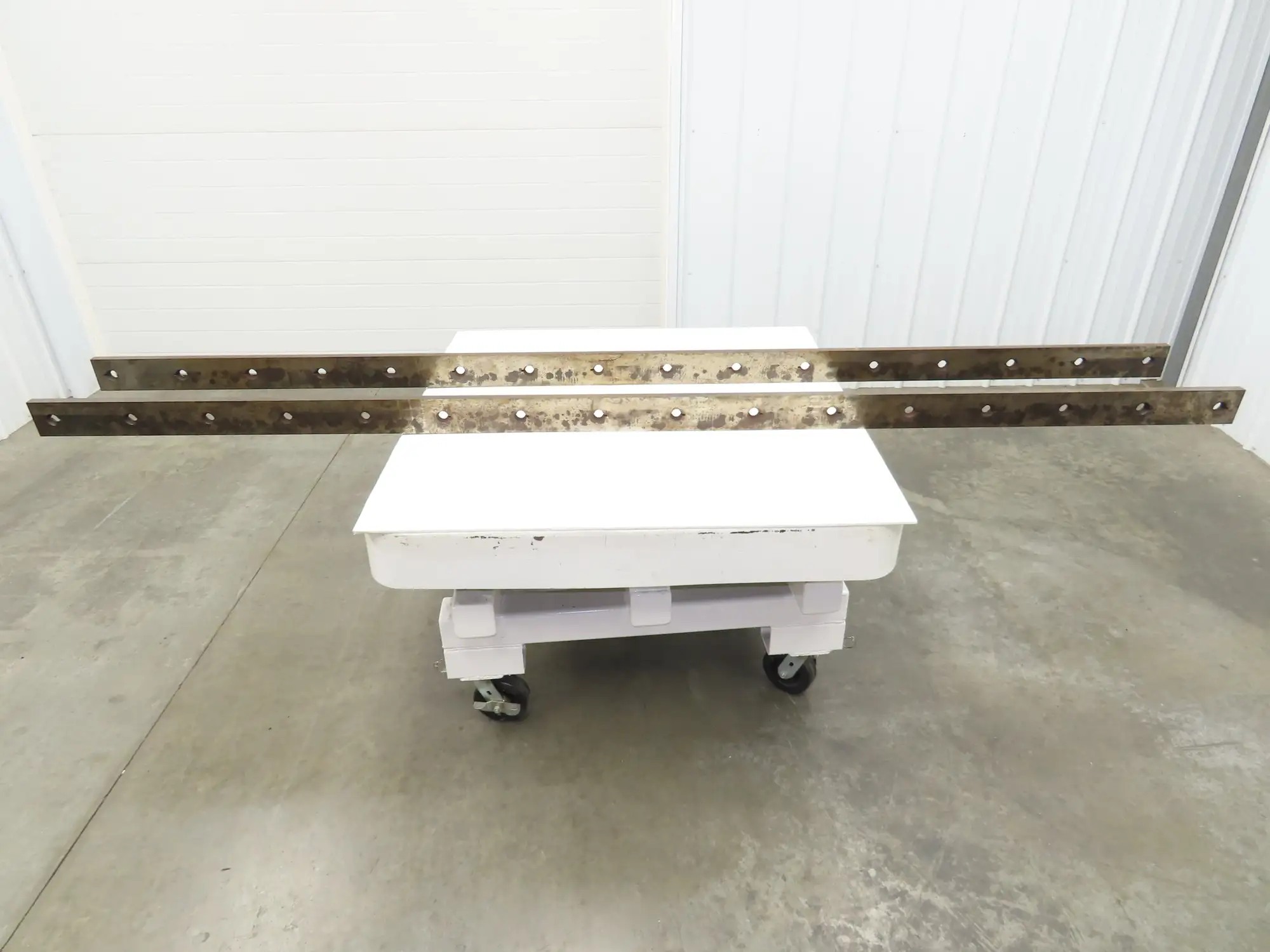 Press Brake Punch & Die Holder 124" Length 16 Keyed Bolt Holes W/Crack Lot of 2