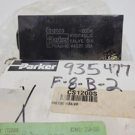 New | in-Stock PARKER PARKER CS1200S HYDRAULIC CHECK VALVE IN ORIGINAL BOX Pump & Valve Parts | ND Industrial Surplus #1219274