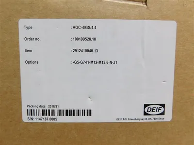 DEIF AGC-4/GS/4.4 Advanced Genset Controller Option-G5-G7-I1-M12-M13.6-N-J1