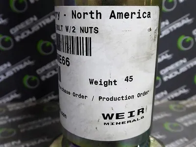 Weir Minerals UL55015ME66 Cover Plate Bolt with 2 Nuts New