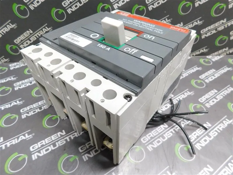 ABB S3N Molded Case Switch 4 Pole 150A 600VAC 600VDC Sace S3 50/60Hz Used