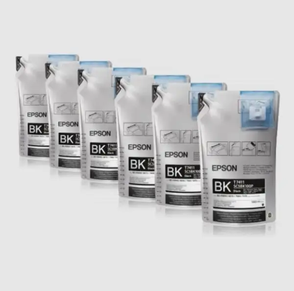 Used _UNKNOWN_ Epson UltraChrome DS Black Ink Packs 6 x 1000mL for SureColor F7170, F6070, F7070 - T741100 Dye Sublimation Printers Oklahoma US | Wide Image Solutions #1538859