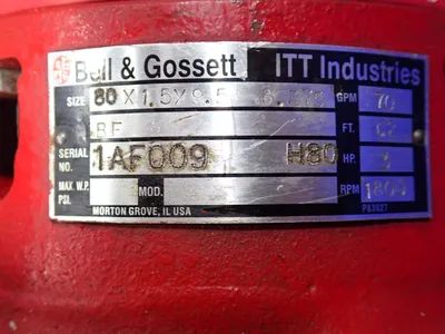 Used BELL & GOSSETT 80 1.5X9.5 Pumps Ohio US | HGR 24 #738211