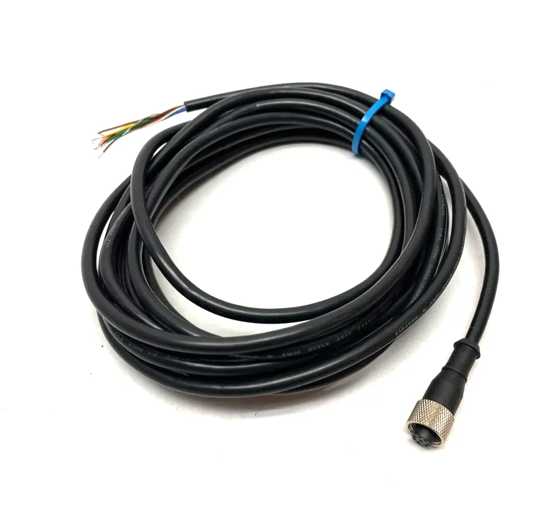 USED BANNER ENGINEERING SINGLE ENDED CORDSET M12 8-PIN STRAIGHT TO PIGTAIL